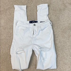 Hollister high rise super skinny distressed jeans